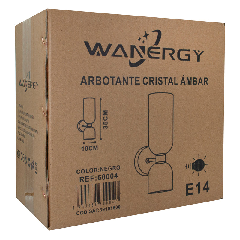 ARBOTANTE WANERGY CRISTAL NEGRO E14