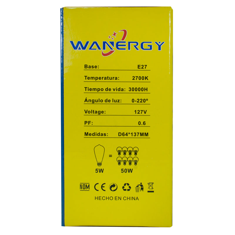FOCO WANERGY VINTAGE LED LUCIERNAGA MTX-ST64 3W RGB