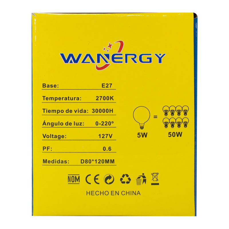 FOCO WANERGY VINTAGE LED LUCIERNAGA G80 3W RGB