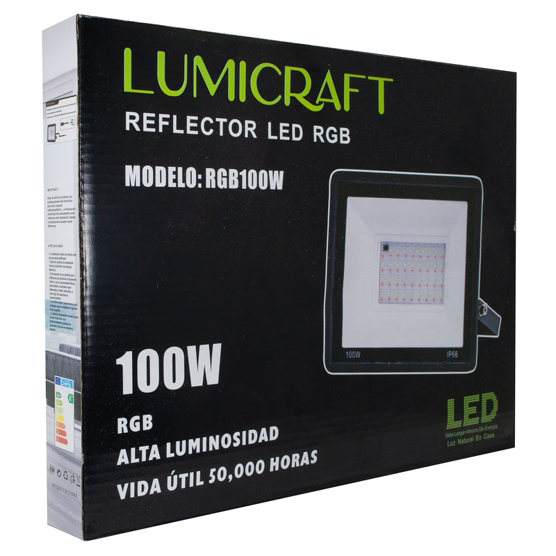 REFLECTOR LUMICRAFT LED 100W RGB C/CONTROL