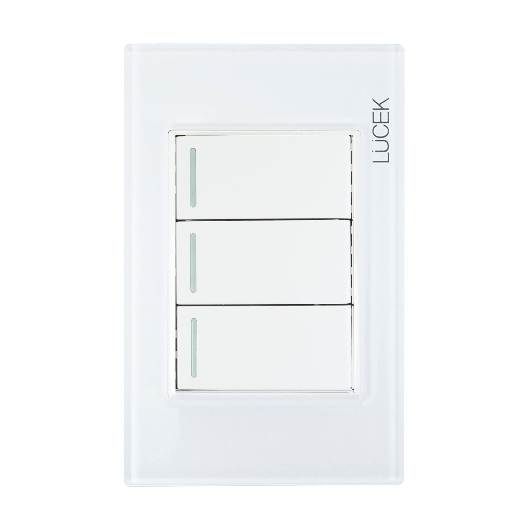 Placa Lucek Colors C/3 Apagadores Sencillo Blanco