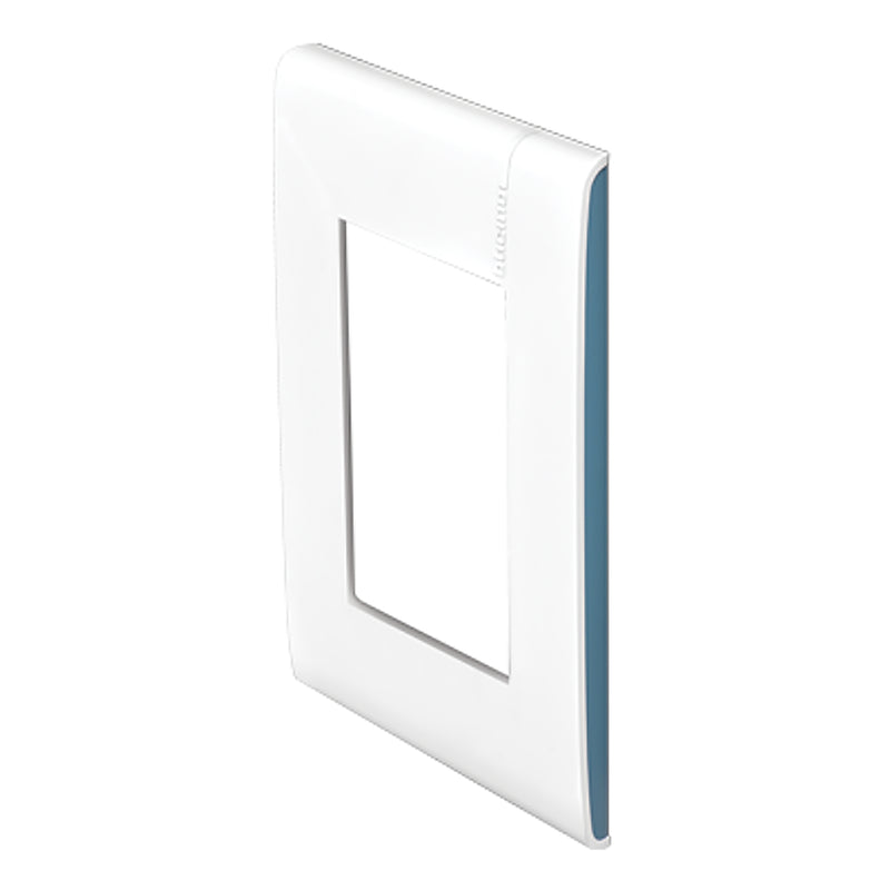 Placa Bticino modus pro 3 ventanas blanco/aqua