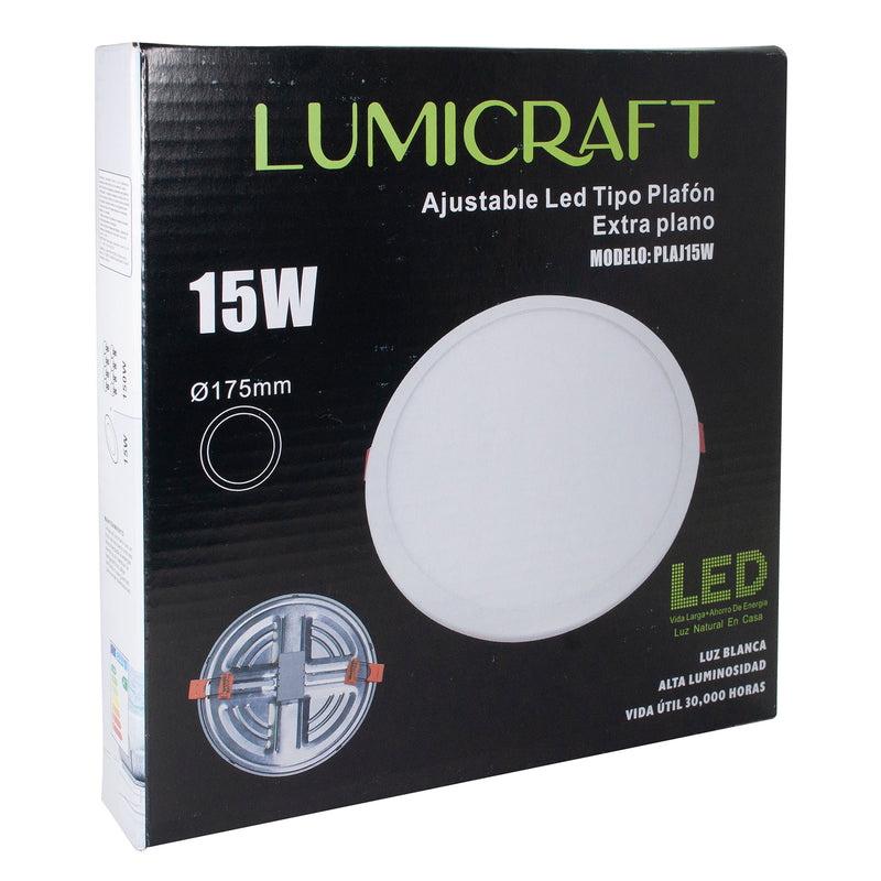 EMPOTRADO LUMICRAFT LED  15W AJUSTABLE