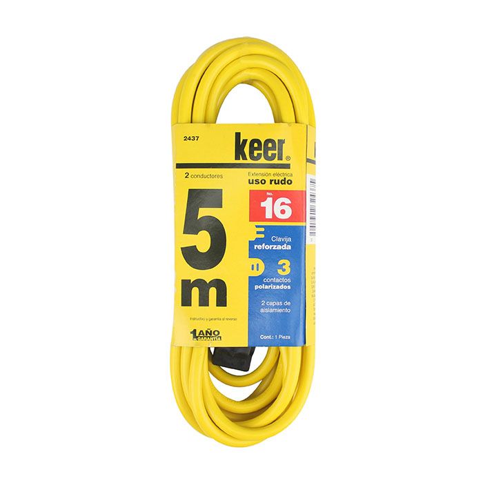 Extensión Keer uso rudo 5 mts. amarilla