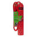 Multicontacto Pinmarkt 6 contacto rojo - La nueva eléctrica