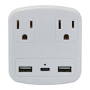 Multicontacto Pinmarkt de pared 2 contactos 2 USB 1 C - La nueva eléctrica
