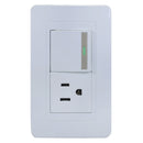 Placa Pinmarkt Capri 1 apagador sencillo 1 contacto - La nueva eléctrica