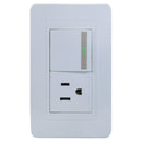 Placa Pinmarkt Capri 1 apagador escalera 1 contacto - La nueva eléctrica