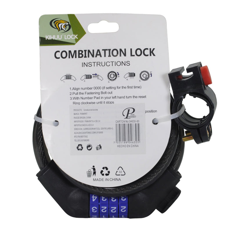 Candado Pinmarkt para bici combinación - La nueva eléctrica