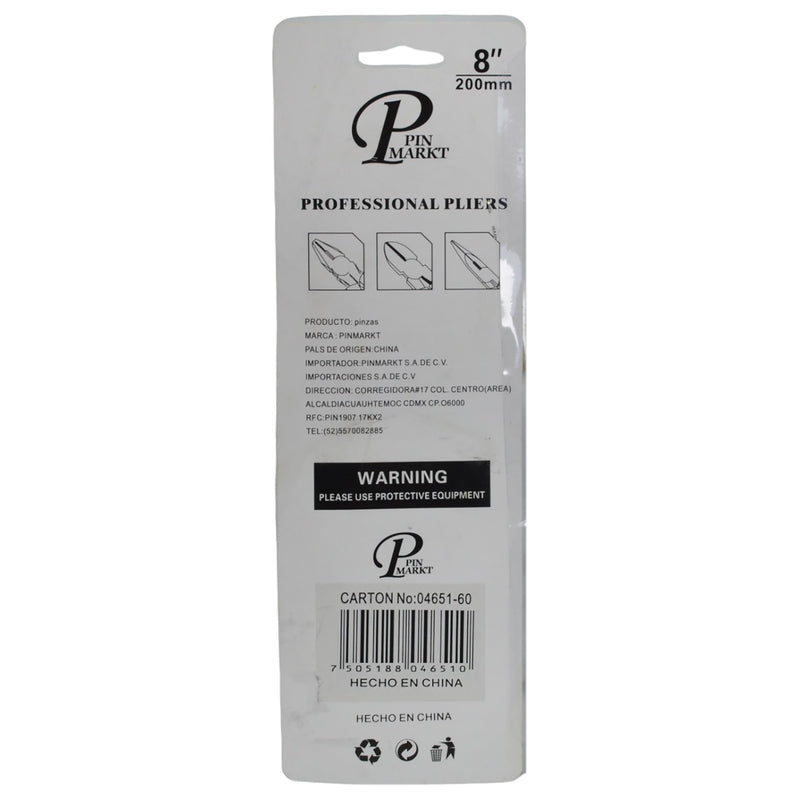 PINZA PINMARKT DE CORTE DIAGONAL 8"""