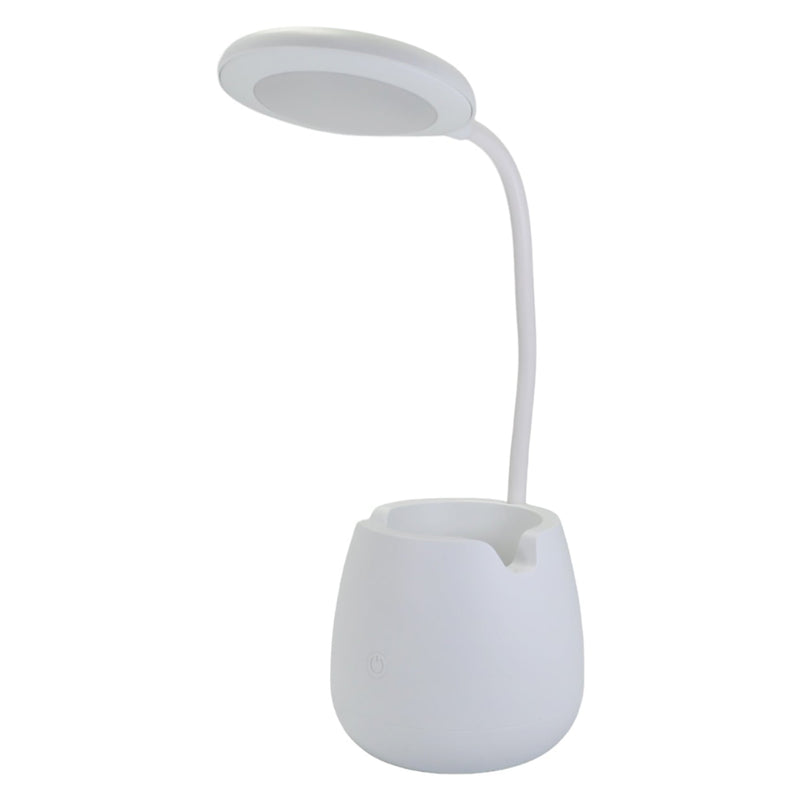 Lámpara Pinmarkt LED infantil porta lapicero blanco - La nueva eléctrica
