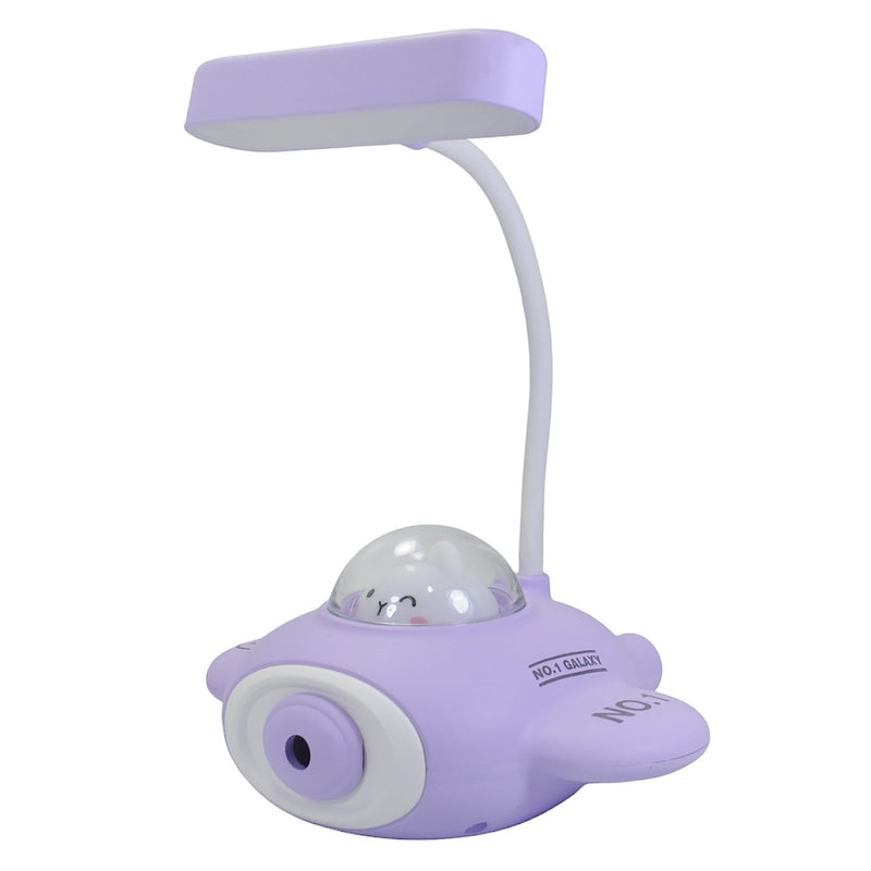 Lámpara Pinmarkt LED infantil con sacapuntas morada - La nueva eléctrica