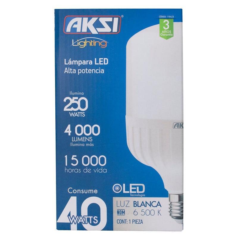 Foco Aksi LED alta potencia 40W tipo T luz blanca - La nueva eléctrica