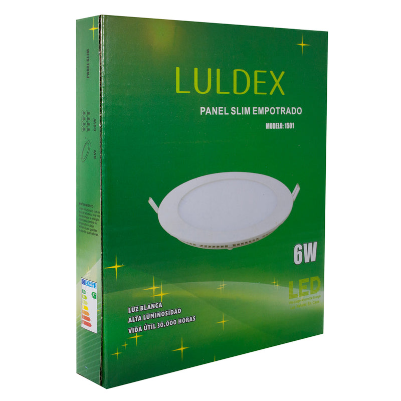 EMPOTRADO LULDEX LED 6 WATTS REDONDO  SLIM