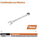 LLAVE LATINTUL MIXTA MATRACA 18MM - La nueva eléctrica