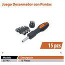 DESARMADOR LATINTUL JGO 15PZ - La nueva eléctrica