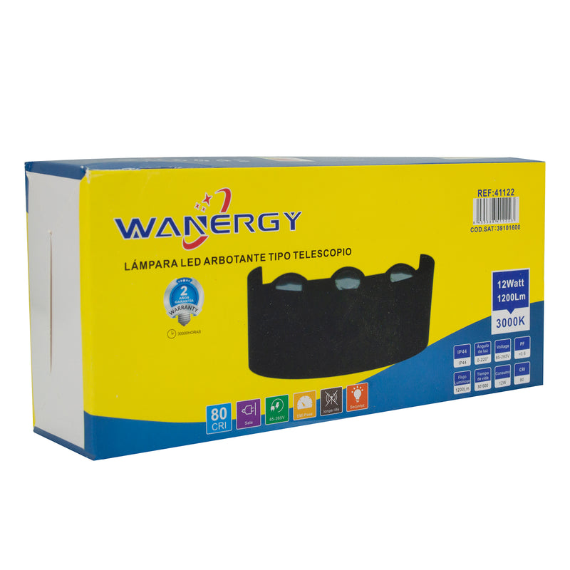 Arbotante Wanergy LED 12W 3 luces - La nueva eléctrica