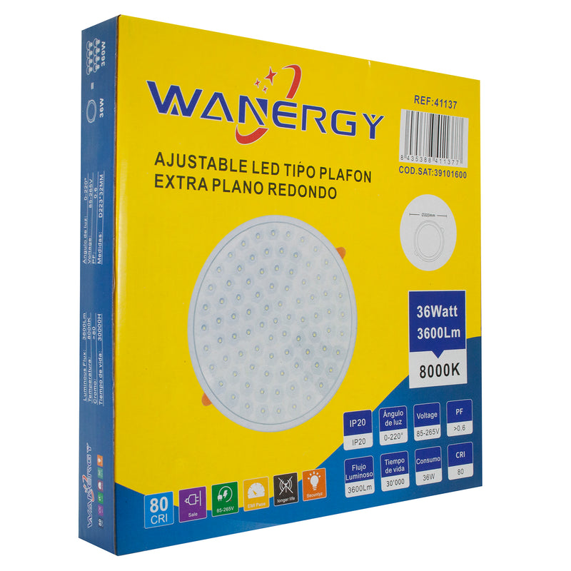 Empotrado Wanergy LED 36W ajustable tipo colmena - La nueva eléctrica