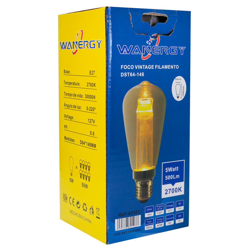 Foco Wanergy vintage LED DST64 3W - La nueva eléctrica