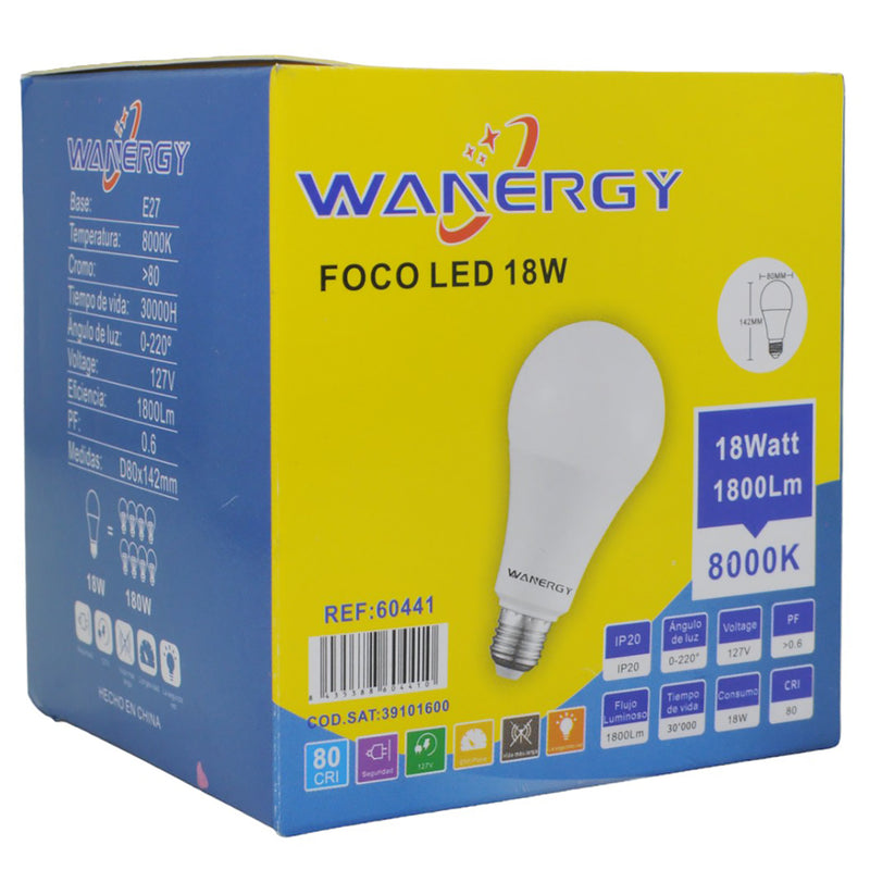 Foco Wanergy LED 18W bulbo tipo Phillips - La nueva eléctrica