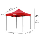 CARPA ADIR PLEGABLE 3X3M ROJA - La nueva eléctrica