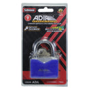 CANDADO ADIR METALICO CON CUBIERTA DE COLOR AZUL 50 MM - La nueva eléctrica