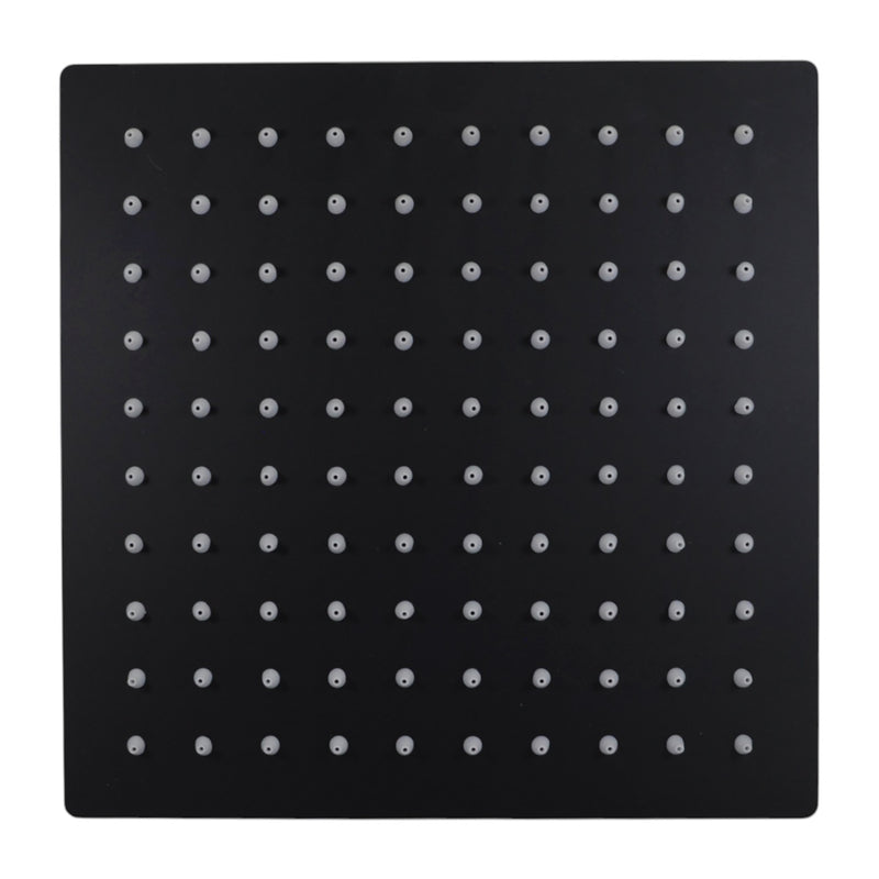 Regadera Adir cuadrada de 8" negro mate - La nueva eléctrica
