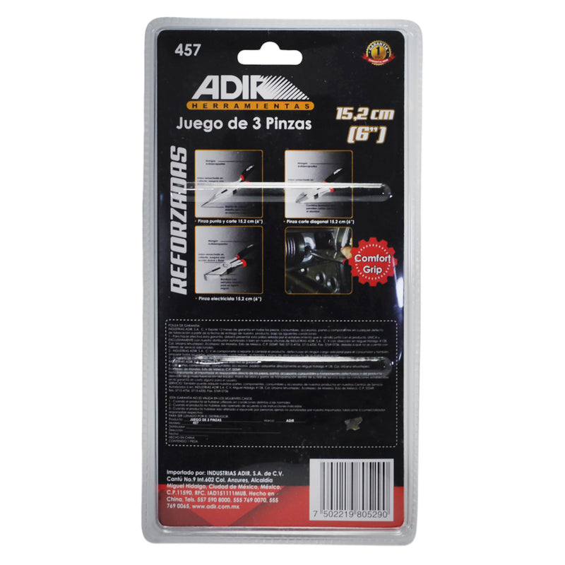 Pinzas Adir 3pz de 6" - La nueva eléctrica