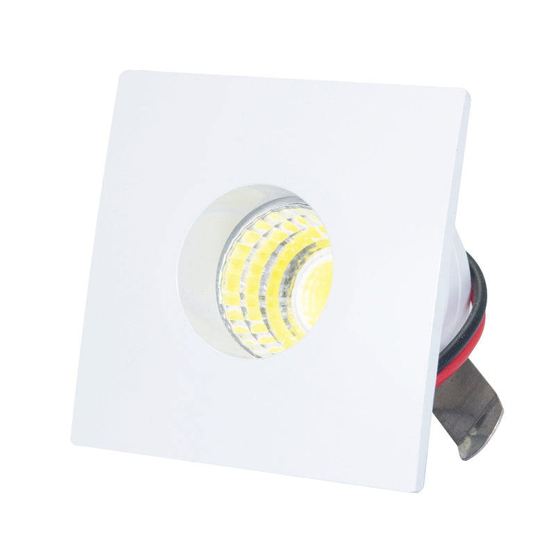 Miniempotrado Adir LED cuadrado blanco 3W cálido - La nueva eléctrica