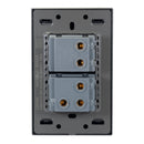 Placa Lucek Flat 1 apagador sencillo y 1 apagador escalera plata - La nueva eléctrica