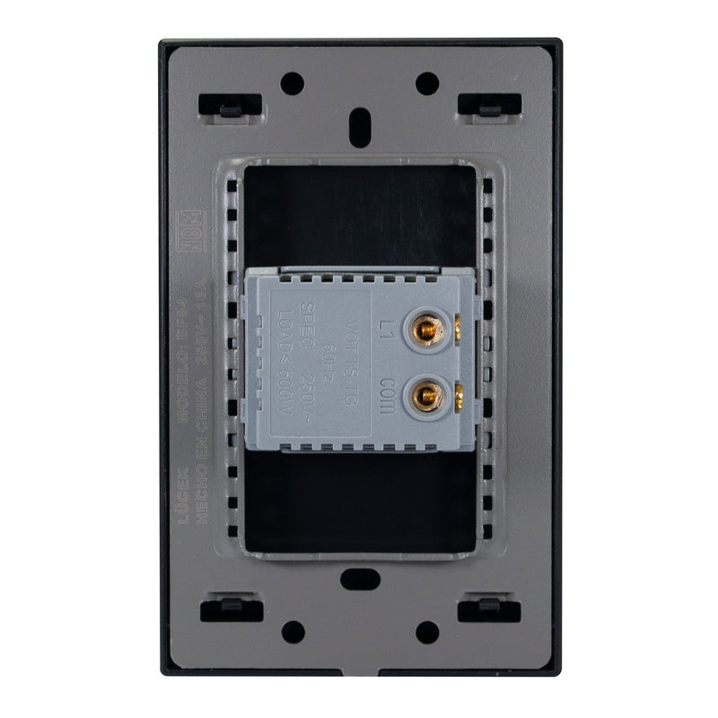 Placa Lucek Flat dimmer negra - La nueva eléctrica