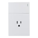 Placa Lucek Flat 1 apagador sencillo 1 contacto blanca - La nueva eléctrica