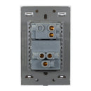 Placa Lucek Flat 1 apagador sencillo 1 contacto blanca - La nueva eléctrica