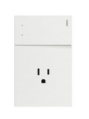 Placa Lucek flat 1 apagador escalera 1 contacto blanca - La nueva eléctrica