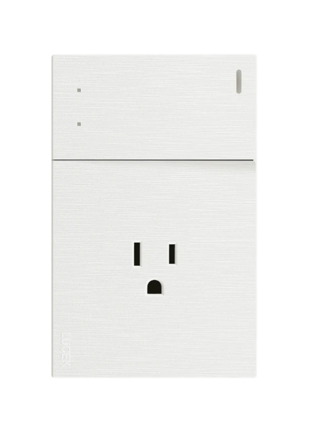 Placa Lucek flat 1 apagador escalera 1 contacto blanca - La nueva eléctrica