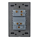 Placa Lucek Flat 1 apagador escalera 1 contacto plata - La nueva eléctrica