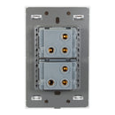 Placa Lucek Flat 2 apagadores escalera blanca - La nueva eléctrica