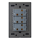 Placa Lucek Flat 3 apagadores escalera plata - La nueva eléctrica