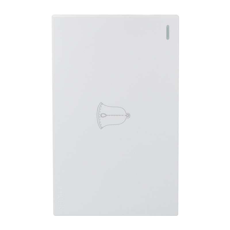 PLACA LUCEK FLAT BOTON TIMBRE BLANCA