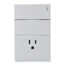 Placa Lucek Flat 2 apagadores sencillos 1 contacto blanca - La nueva eléctrica