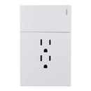 Placa Lucek Flat 1 apagador sencillo 2 contactos blanca - La nueva eléctrica