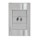 Placa Lucek dimmer cristal espejo plata - La nueva eléctrica