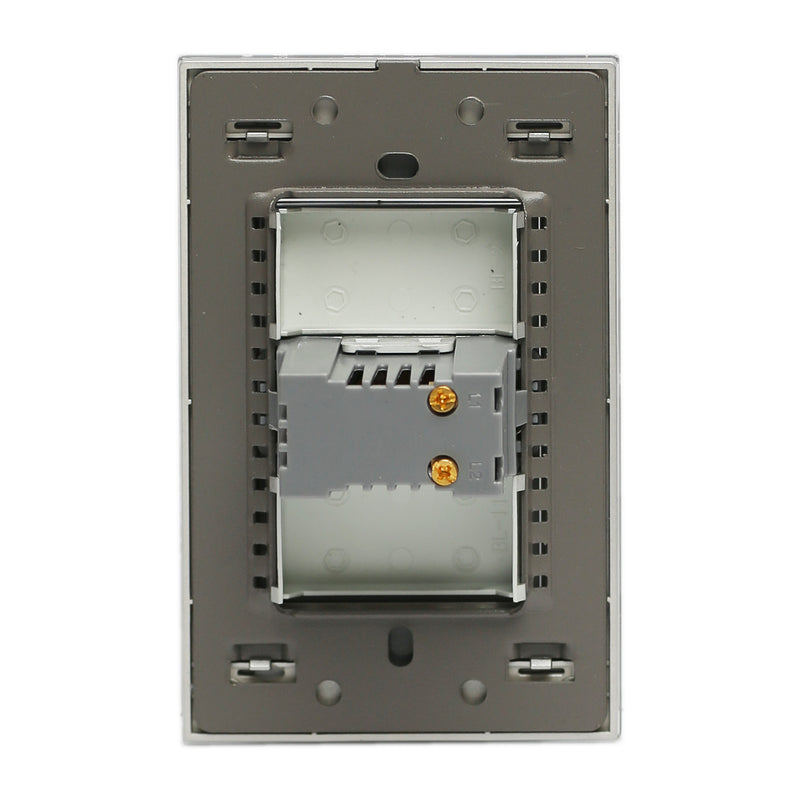 PLACA LUCEK DIMMER CRISTAL ESPEJO PLATA