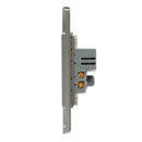 Placa Lucek 1 contacto y 2 USB cristal espejo plata - La nueva eléctrica