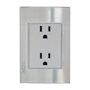 Placa lucek duplex cristal espejo plata - La nueva eléctrica