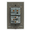 Placa Lucek 1 apagador escalera 1 contacto cristal espejo plata - La nueva eléctrica