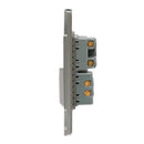 Placa Lucek 1 apagador sencillo + 1 contacto cristal espejo plateado - La nueva eléctrica