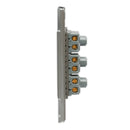 Placa Lucek 3 contactos cristal espejo plata - La nueva eléctrica