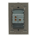 Placa Lucek botón timbre cristal espejo plata - La nueva eléctrica