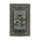 Placa Lucek 2 contactos y 2 USB cristal espejo plata - La nueva eléctrica